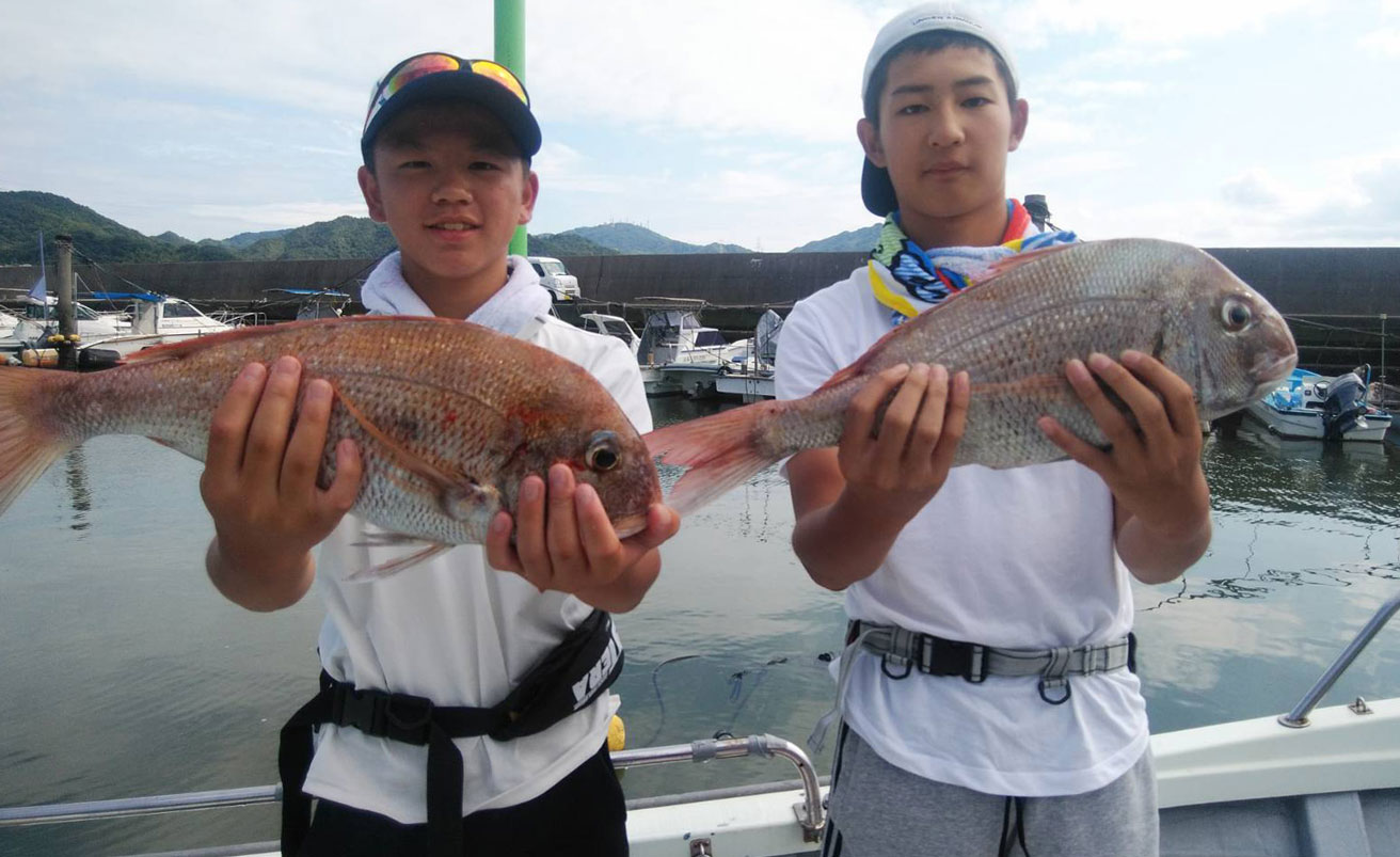 タイ、アコウ、マゴチが釣れたよ